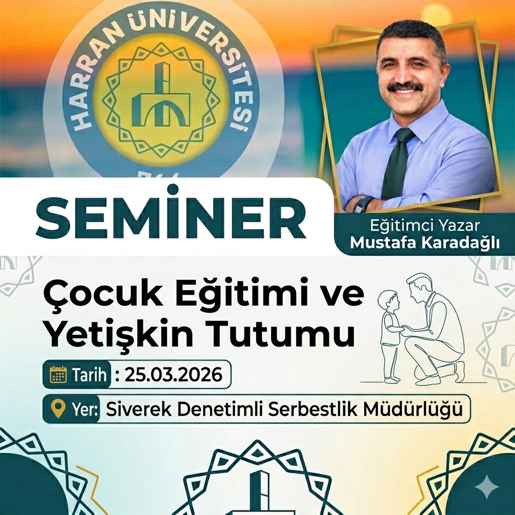 Fakülte Sekreterimiz Eğitimci Yazar Mustafa KARADAĞLI Adalet Bakanlığı İle Yapılan Protokoller Kapsamında Siverek'teki Denetimli Serbestlik Müdürlüğünde Hükümlülere Seminer Verdi.